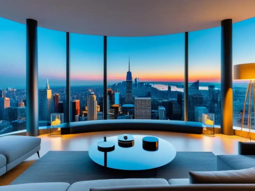 Penthouse de lujo con vistas a la ciudad: diseño contemporáneo y elegante Un penthouse moderno y lujoso con vistas a la ciudad, ideal para inversionistas extranjeros en busca de hipotecas