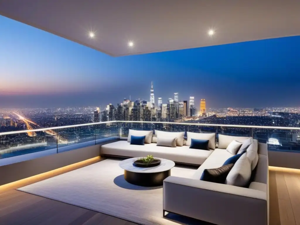 Penthouse de lujo con vistas panorámicas a la ciudad Un penthouse moderno y lujoso con vistas a la ciudad, ideal para inversores globales en financiamiento propiedades extranjero