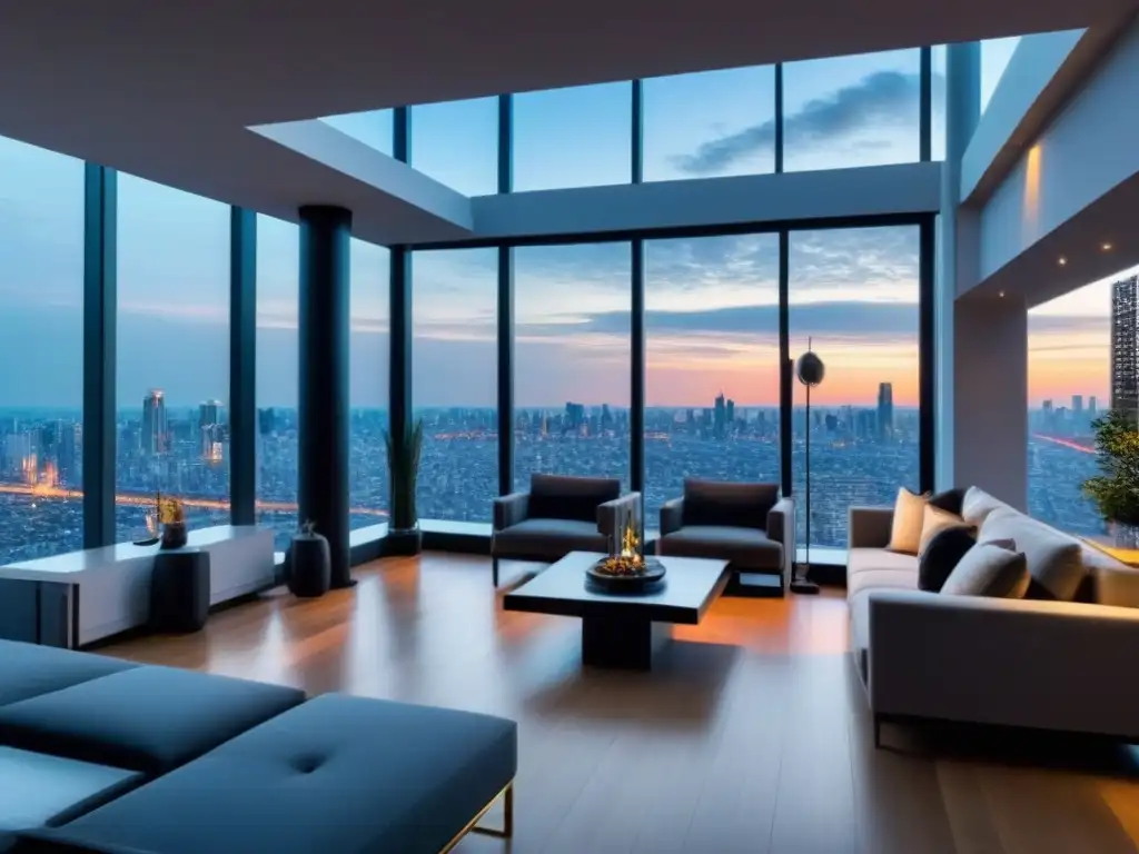 Penthouse de lujo en ciudad latina: diseño moderno y vistas panorámicas Penthouse moderno con vista a la ciudad, diseño lujoso y beneficios fiscales invertir mercado inmobiliario
