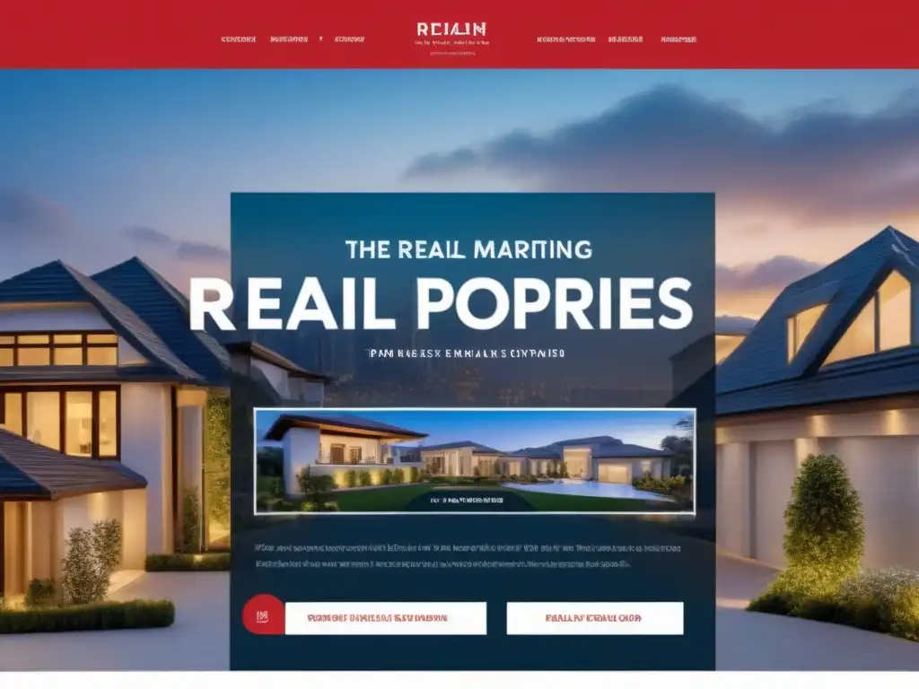 Plantilla de Email Marketing para Bienes Raíces: Elegante y Profesional Plantilla de email marketing en mercado inmobiliario: diseño elegante y profesional con propiedades lujosas y tipografía sofisticada