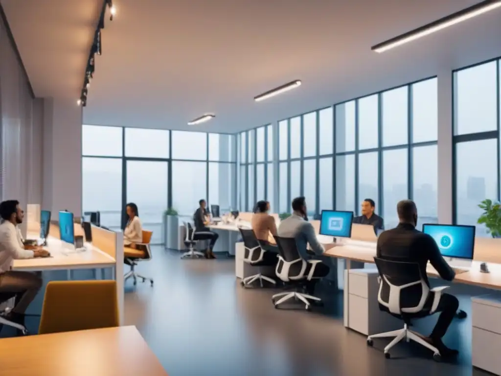 Espacio de coworking vibrante: colaboración multicultural Profesionales colaborando en un espacio de coworking vibrante e inclusivo