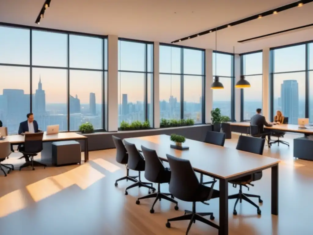 Espacio de coworking dinámico y colaborativo para profesionales Profesionales en un espacio coworking vibrante, colaborativo y productivo, con beneficios de networking