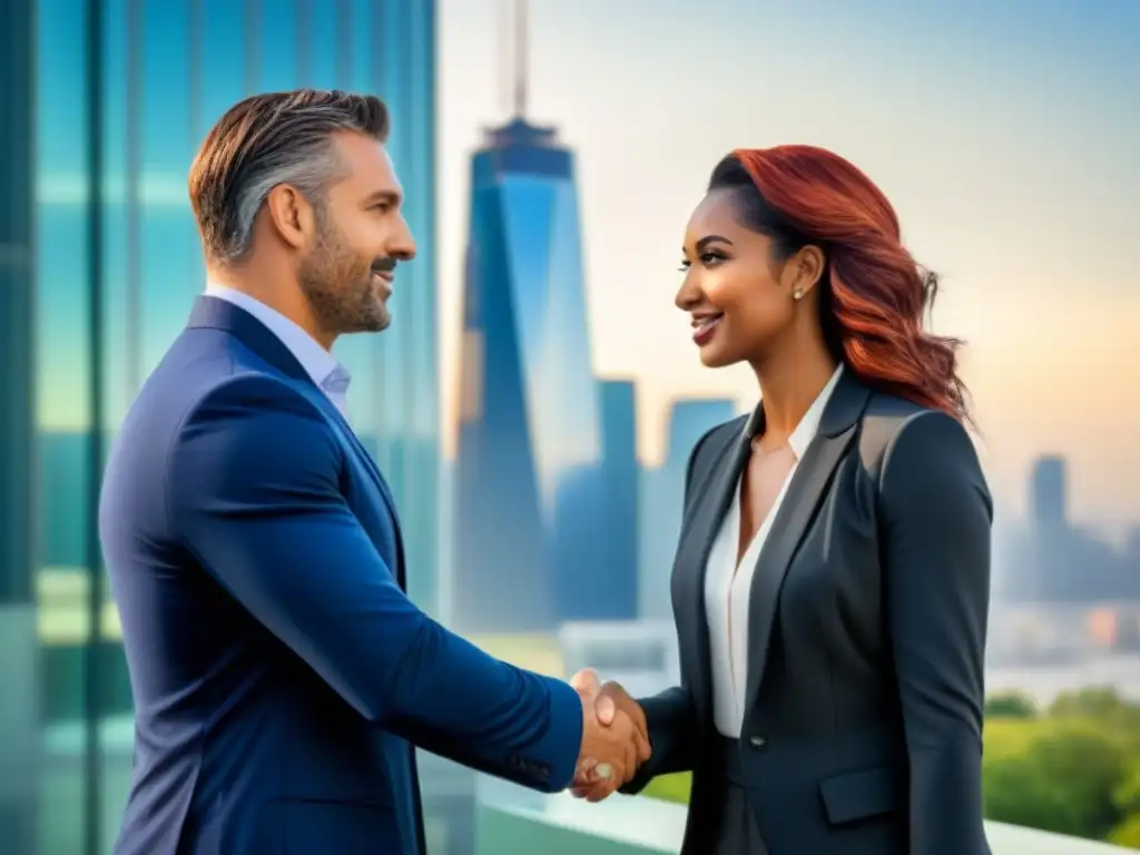 Profesionales exitosos negociando en mercado inmobiliario fronterizo Profesionales exitosos en técnicas negociación mercados inmobiliarios fronterizos