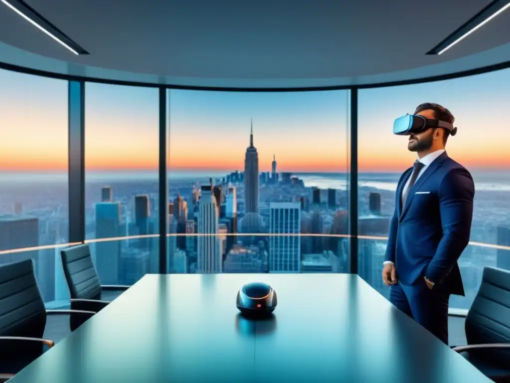 Profesionales globales discuten leyes de inversión inmobiliaria en moderna oficina con tecnología de vanguardia