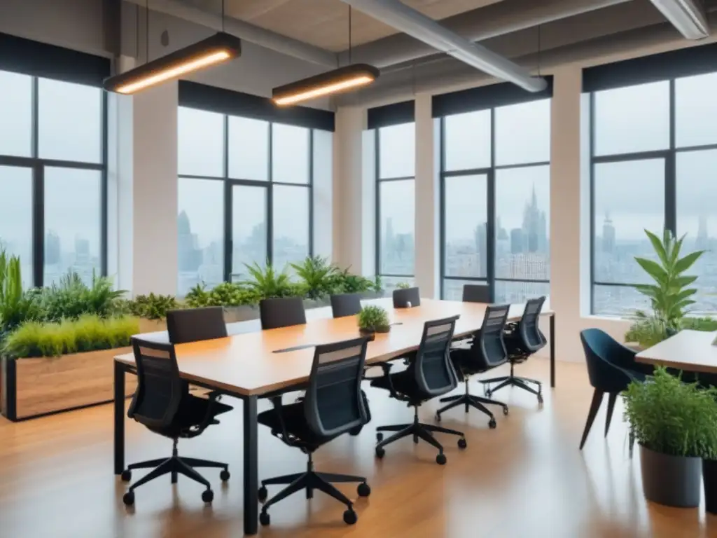 Espacio de coworking moderno y vibrante en la ciudad Profesionales trabajando en un moderno espacio de coworking