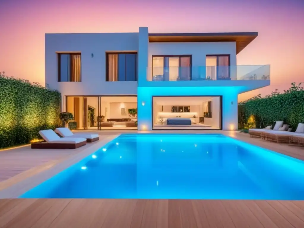 Villa de lujo en comunidad cerrada en Medio Oriente Propiedad de lujo segura en Medio Oriente: villa moderna con diseño elegante, piscina y exuberante jardín en comunidad cerrada
