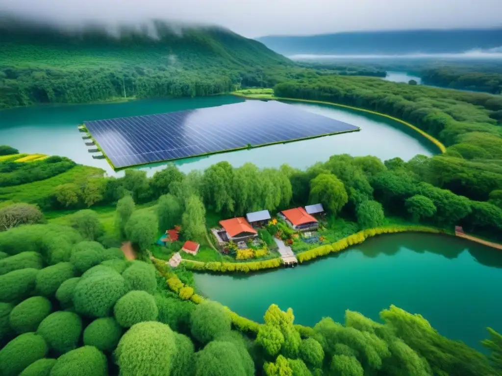Paraíso ecológico: Timeshare sustentable en bosque verde Propiedad sostenible tiempo compartido en un entorno natural armonioso con paneles solares, huerto comunitario y lago sereno