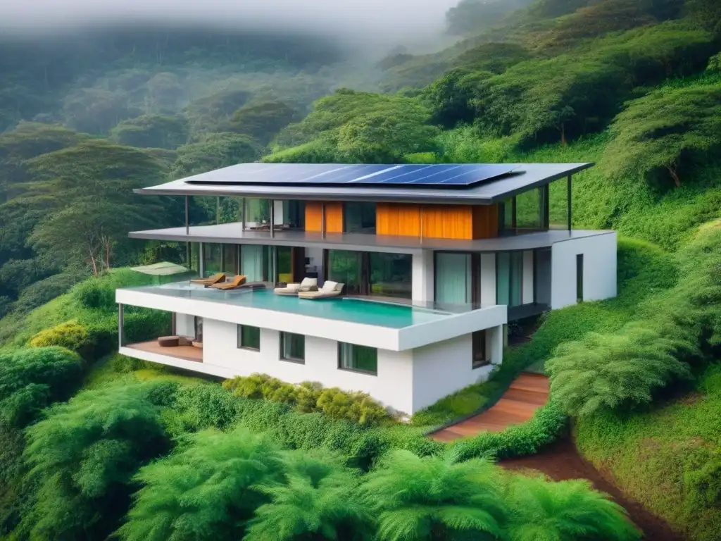 Refugio ecológico: armonía entre naturaleza y modernidad Una propiedad vacacional ecoamigable rodeada de naturaleza, con paneles solares y jardín orgánico
