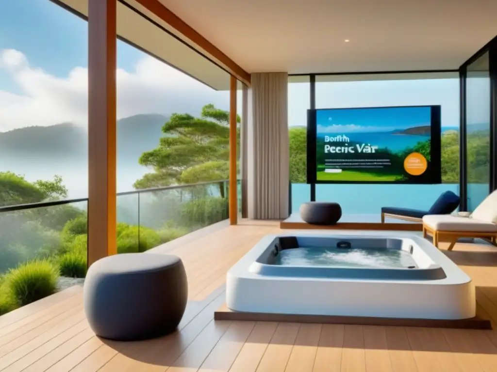 Ofertas Especiales: Moderna Casa de Vacaciones con Tarifas Dinámicas Propiedad vacacional de lujo con estrategias para reservas, precios dinámicos y ofertas especiales destacadas en pantalla digital