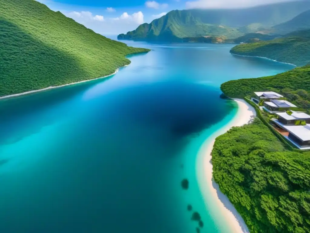 Propiedad vacacional de lujo en paraíso natural Propiedad vacacional de lujo entre montañas verdes y aguas cristalinas, con diseño moderno y piscina infinita privada