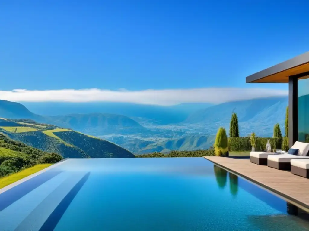 Propiedad vacacional de lujo con piscina infinita y vistas a la montaña Propiedad vacacional de lujo con piscina infinity y vista a la montaña