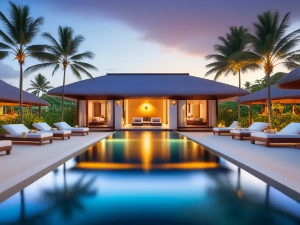 Propiedad de lujo con piscina infinita frente al mar Propiedad vacacional de lujo con piscina infinita y vista al mar, rodeada de vegetación tropical