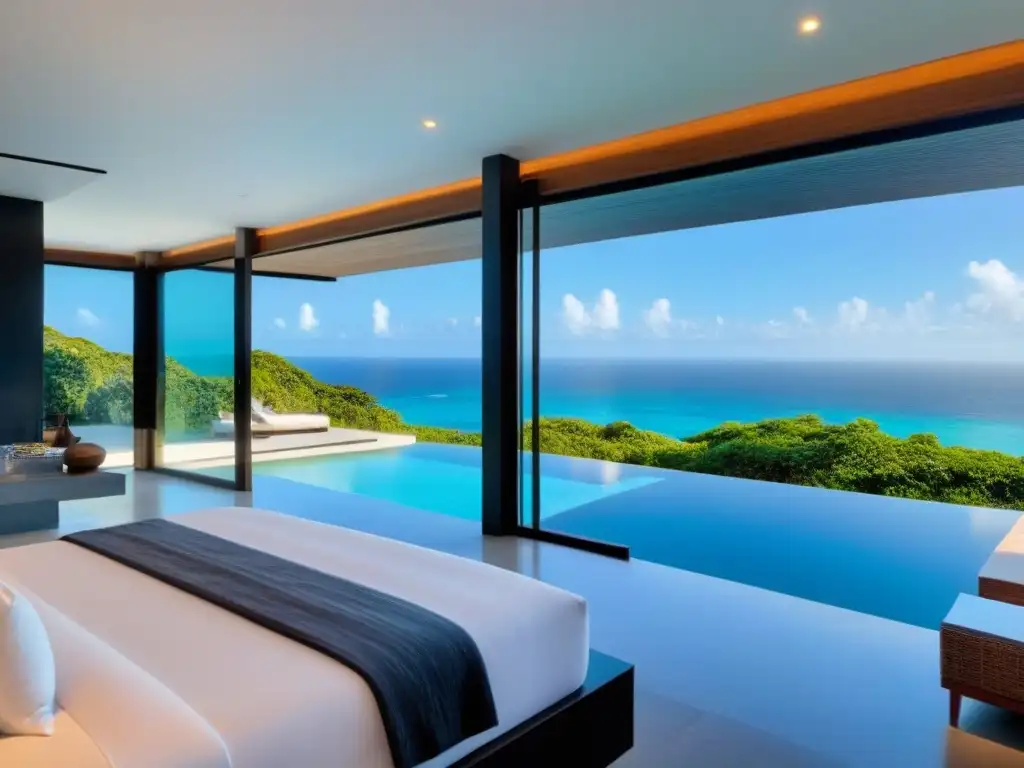 Exclusiva propiedad de alquiler vacacional con piscina infinita y vistas al mar Propiedad vacacional de lujo con piscina infinita y jardines tropicales, ideal para alquiler corto