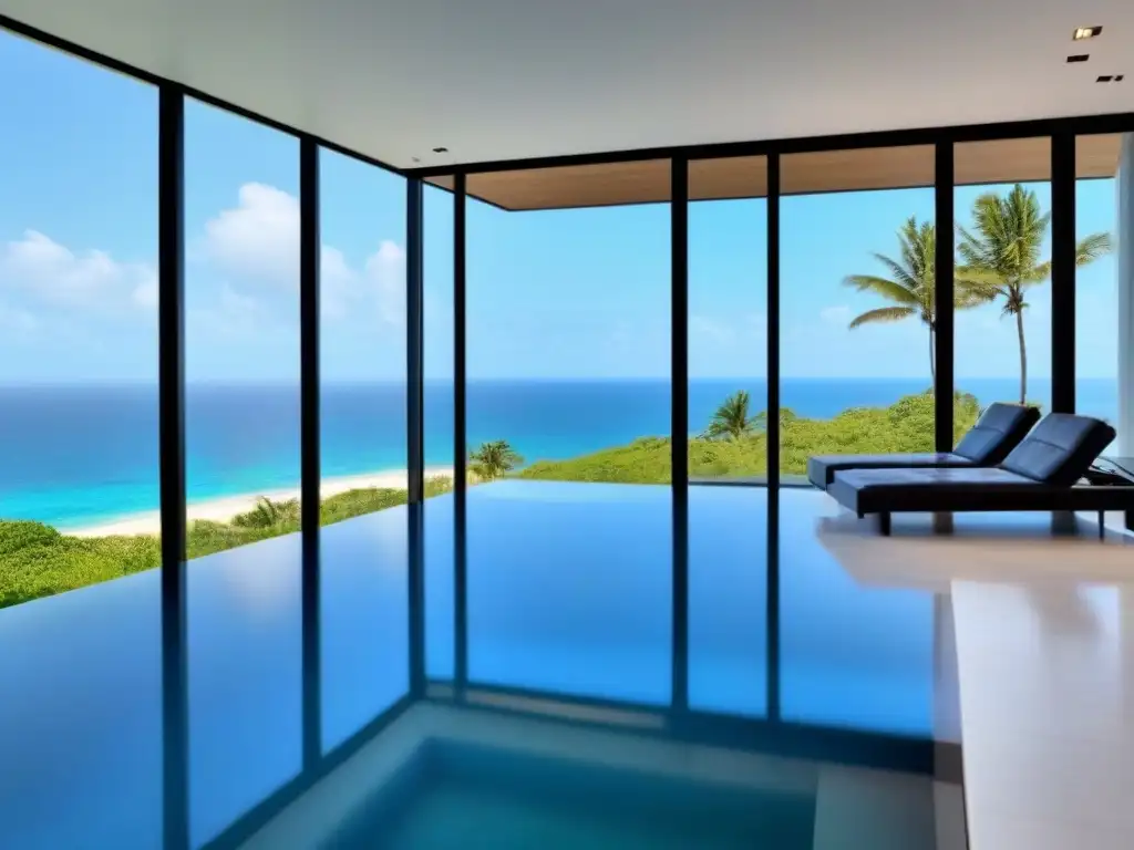 Propiedad vacacional de lujo con vista al mar y piscina infinita Propiedad vacacional de lujo con vista al mar, piscina infinita privada y diseño contemporáneo