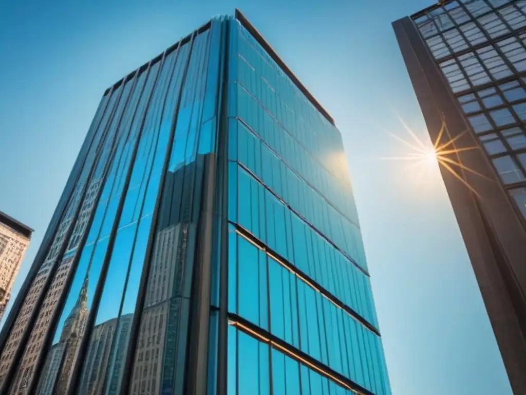 Invertir en propiedades comerciales internacionales: Edificio moderno en vibrante ciudad, simbolizando potencial y atractivo comercial