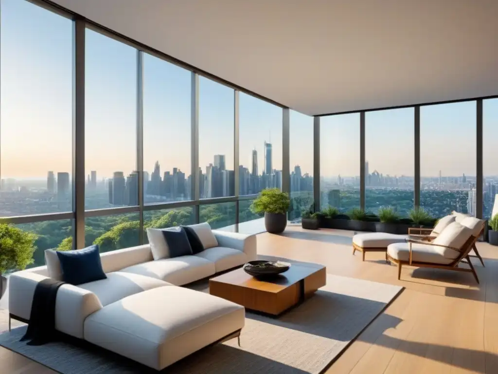 Penthouse de lujo con vista urbana y diseño exclusivo Propiedades exclusivas para inversionistas globales: lujoso ático moderno con vistas a la ciudad y diseño elegante