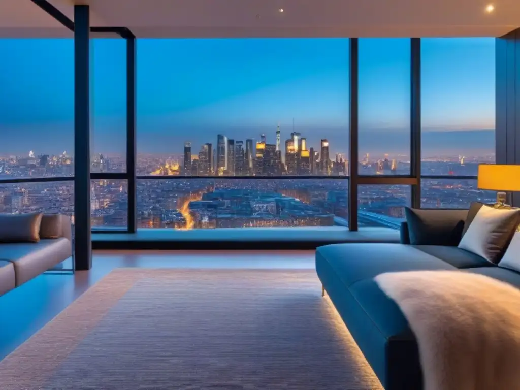 Penthouse de lujo con vista panorámica en centro urbano Propiedades exclusivas mercado inmobiliario: Penthouse moderno y lujoso en la ciudad, con vista panorámica y diseño elegante