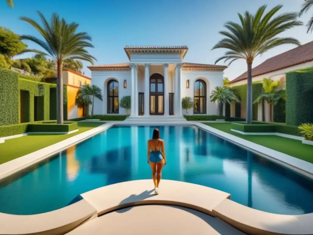 Exclusiva mansión de famoso en Hollywood: arquitectura moderna y lujosa Inversión en propiedades de famosos: Imponente mansión moderna de estrella de Hollywood rodeada de lujo y naturaleza