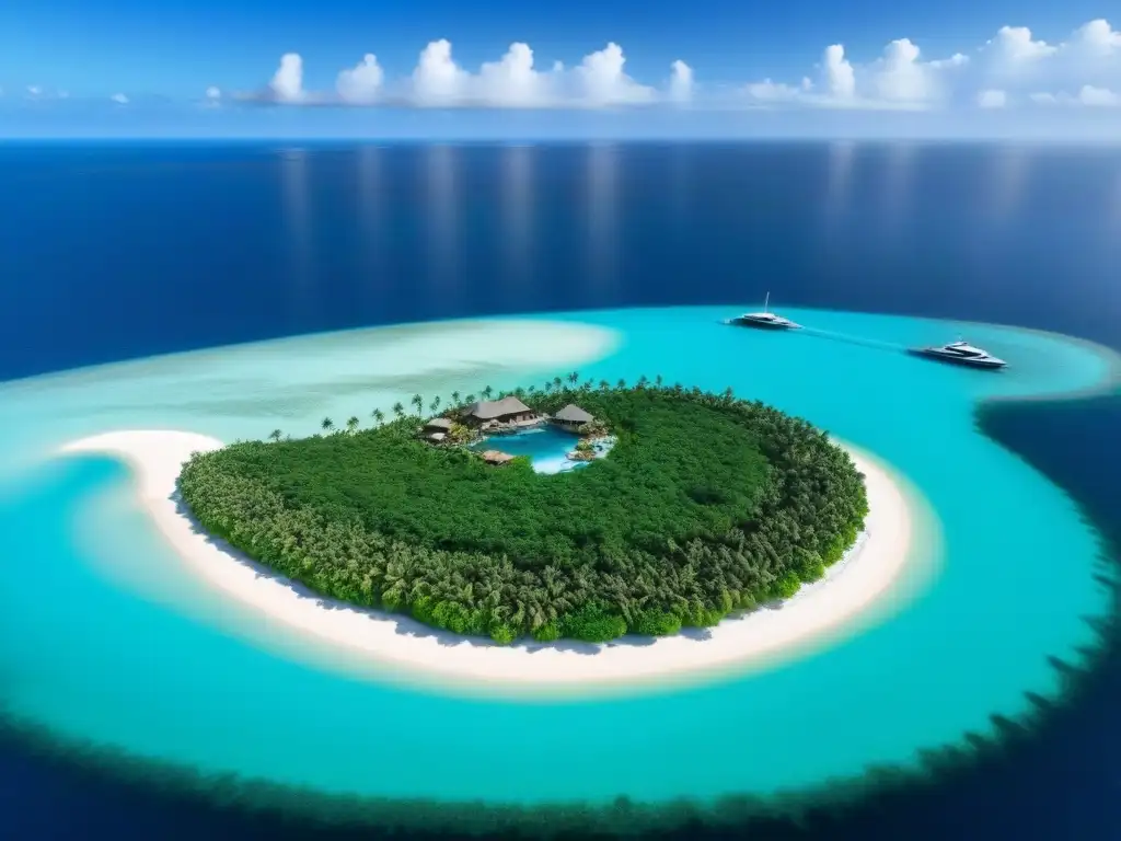 Paraíso privado: isla exclusiva con aguas turquesas y villas de lujo Invertir en propiedades islas privadas: Exclusiva isla privada con aguas turquesas, vegetación exuberante y lujosas villas modernas