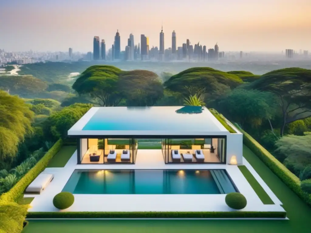 Espléndida propiedad de lujo con piscina infinita y vistas panorámicas Inversión en propiedades de lujo América Latina: Residencia de lujo moderna con piscina infinita y vistas panorámicas de la ciudad