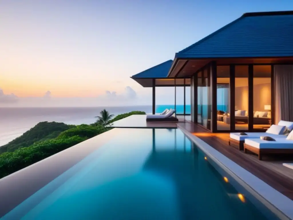 Villa de lujo frente al mar: arquitectura moderna y vistas panorámicas Invertir en propiedades vacacionales internacionales: lujosa villa moderna frente al mar con arquitectura elegante y vistas panorámicas al océano