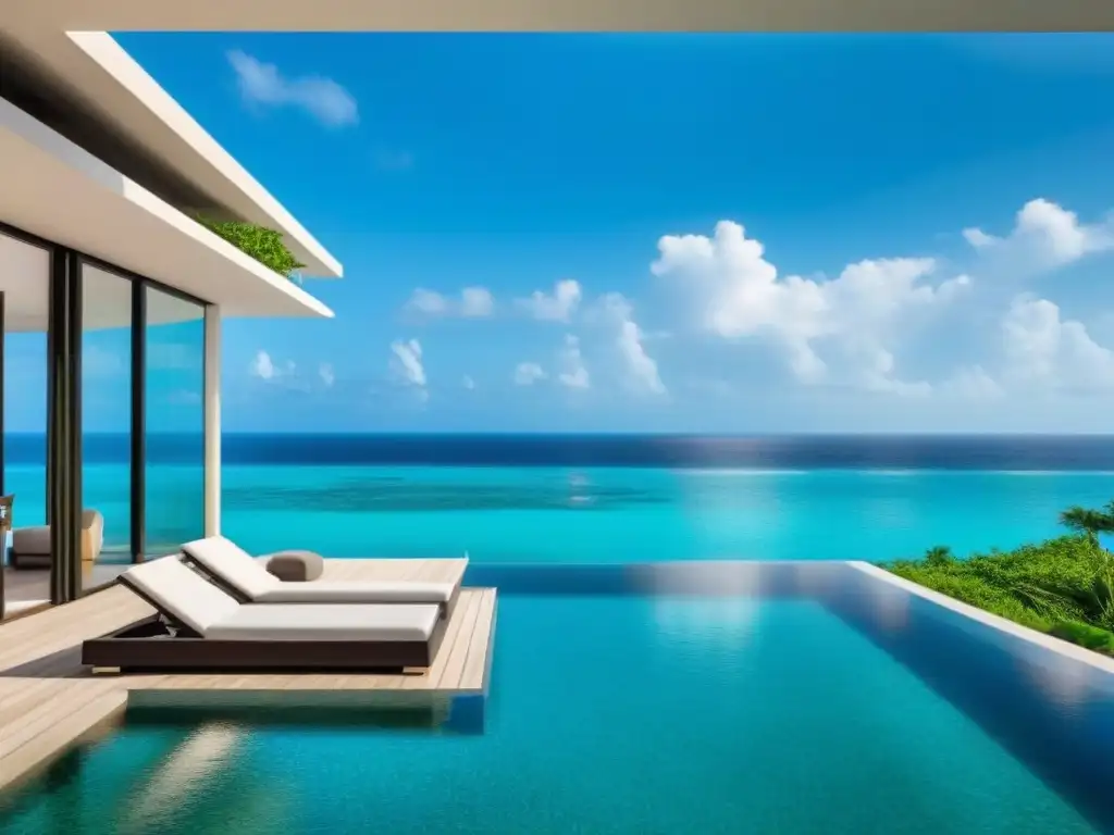 Villa de lujo frente al mar con piscina infinita y yate privado Inversión en propiedades vacacionales internacionales: lujosa villa frente al mar con piscina infinita y elegante diseño moderno