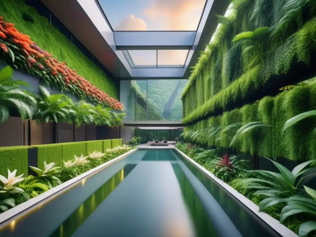 Arquitectura moderna en la selva: diseño verde integrado Proyecto inmobiliario biodiversidad global: Arquitectura moderna integrada en exuberante selva vibrante