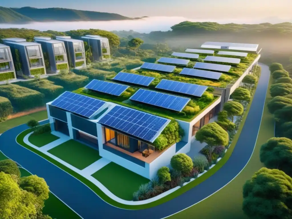 Proyecto inmobiliario sostenible: diseño innovador y armonía con la naturaleza Un proyecto inmobiliario sostenible internacional integrado perfectamente con la naturaleza
