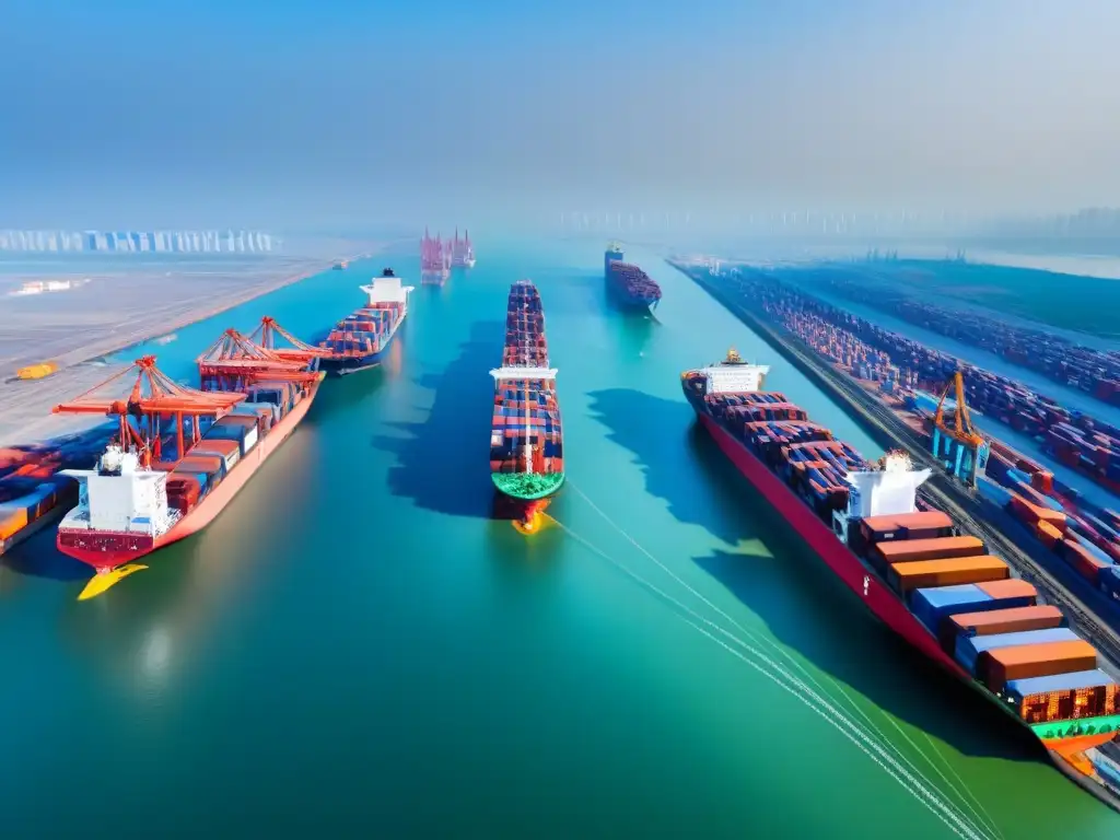 Puerto Comercial Internacional: Conexiones Globales y Oportunidades Un puerto internacional bullicioso, reflejo de la Inversión inmobiliaria internacional estrategias ganadoras