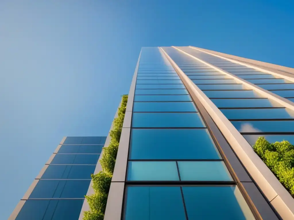 Edificio moderno con accesibilidad innovadora: diseño inclusivo en 8k Un rascacielos moderno con detalles accesibles en 8k
