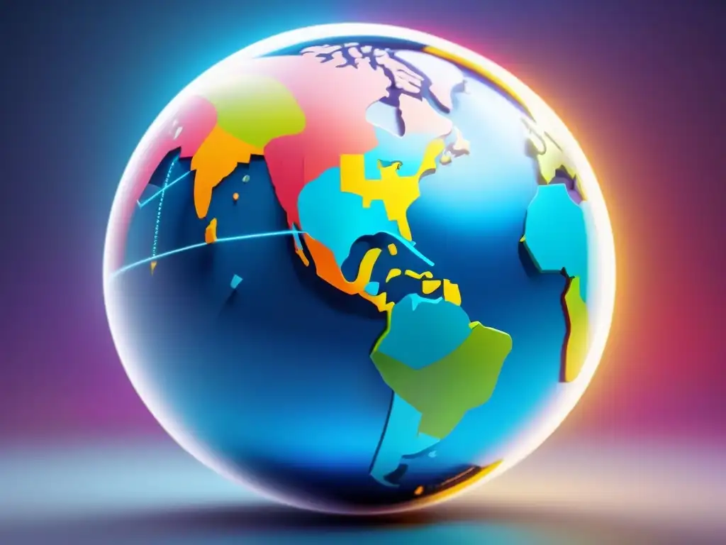 Redes Sociales Futuristas: Conexiones Globales y Estrategias Monetización Redes sociales conectadas en un mundo digital vibrante y dinámico, con estrategias de reventa y tiempo compartido exitosas