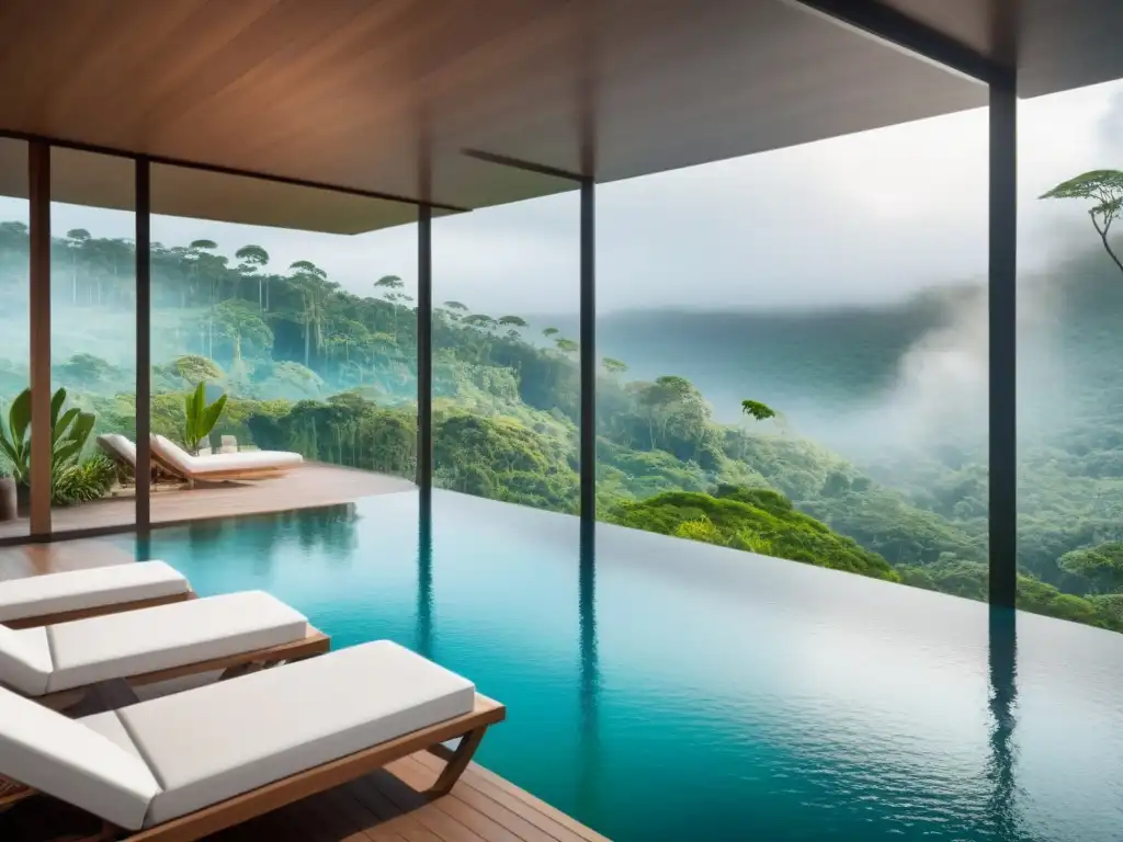Resort ecológico de lujo en selva tropical: oasis sostenible Un refugio ecológico de lujo en un exuberante resort de tiempo compartido sostenible