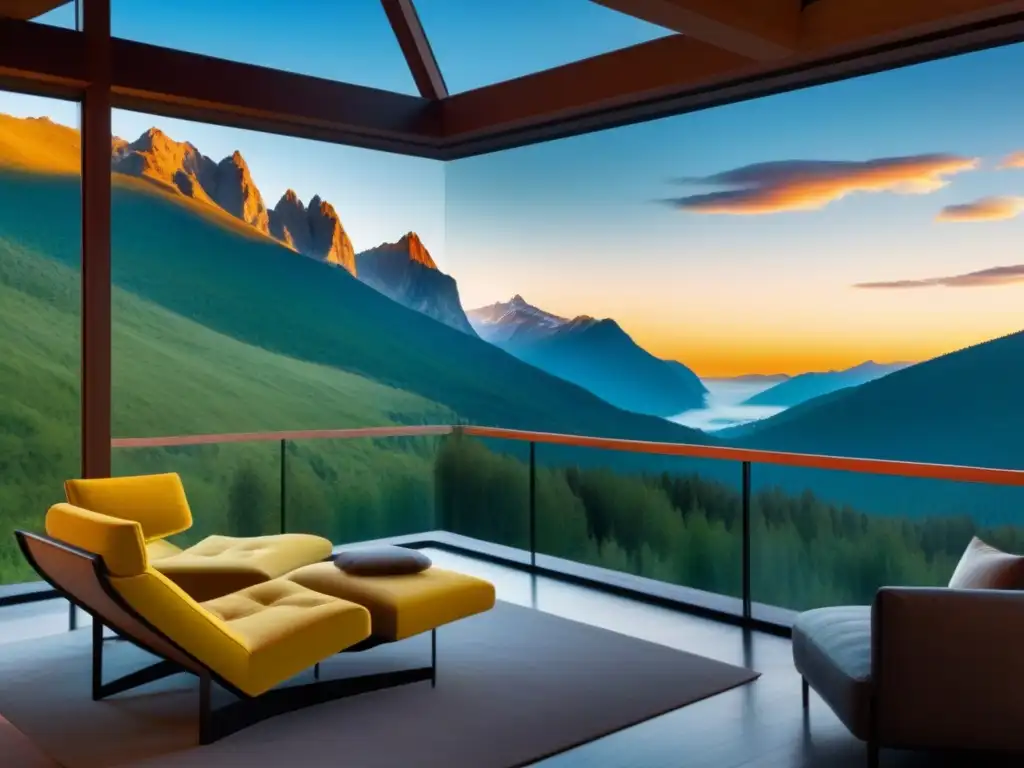 Refugio de lujo en la montaña: fusión perfecta con la naturaleza salvaje Un refugio de montaña de lujo moderno y deslumbrante en armonía con la naturaleza salvaje