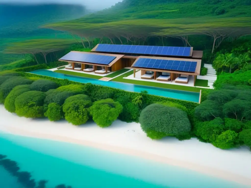 Exclusivo resort ecológico con villas sostenibles en entorno natural Un refugio sostenible rodeado de naturaleza exuberante y aguas cristalinas