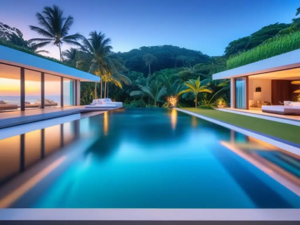 Villa de lujo frente al mar: diseño contemporáneo y vistas panorámicas Un refugio vacacional de lujo con diseño contemporáneo y vistas panorámicas al mar, ideal para estrategias de posicionamiento villas vacacionales