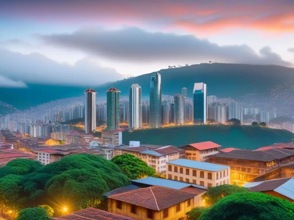 Transformación urbana en Medellín: fusión arquitectónica Renacimiento inmobiliario en Medellín: mezcla arquitectónica de edificios históricos y modernos, reflejo de la transformación urbana de la ciudad