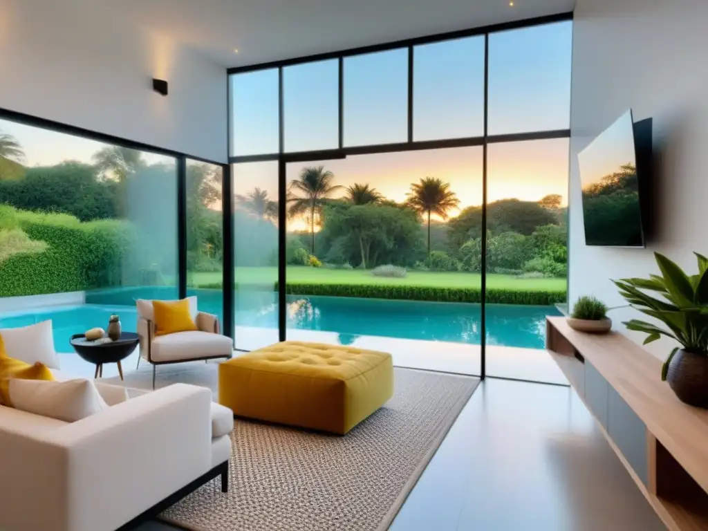 Propiedad vacacional de lujo con vistas al atardecer y piscina cristalina Residencia de alquiler vacacional de lujo con piscina y jardines, ideal para relajarse