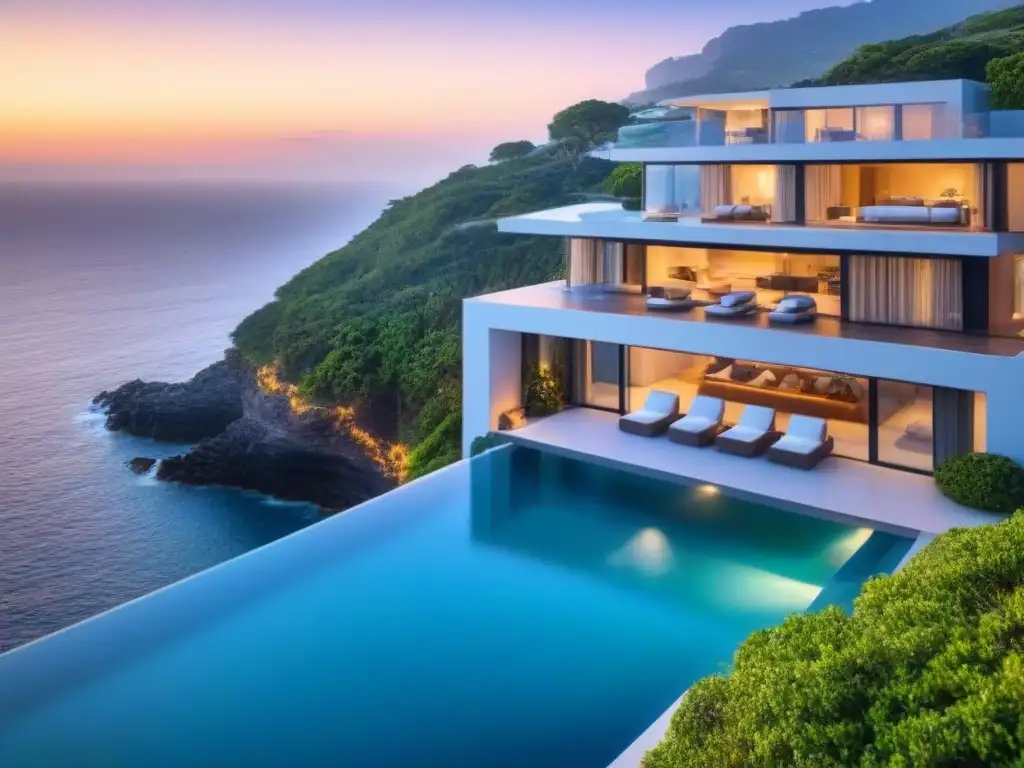 Residencia de lujo en acantilado con vista al mar Residencia de arquitectura premiada internacional en acantilado con piscina infinita y vistas al mar