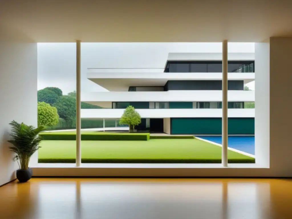 Esencia modernista: Villa Savoye de Le Corbusier Residencia icónica de arquitectura premiada internacional, Villa Savoye, con líneas modernistas y grandes ventanales