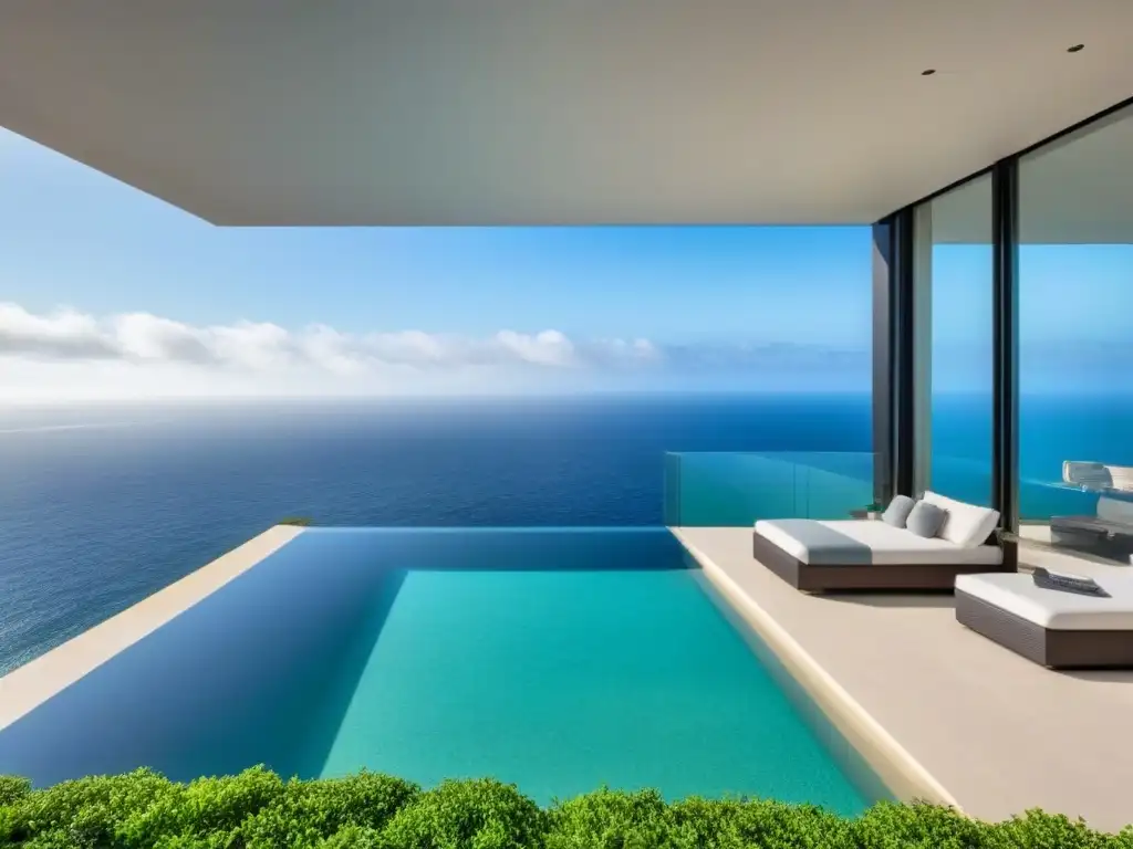 Residencia de lujo en acantilado con vista al mar Residencia de lujo en acantilado con diseño moderno, piscina infinita y vistas al mar, ideal para Optimización SEO listado mercado inmobiliario