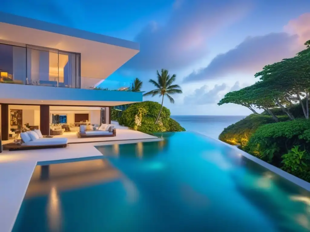 Villa de lujo frente al mar en isla privada Residencia de lujo en isla privada, arquitectura moderna, piscina infinita y vistas al mar