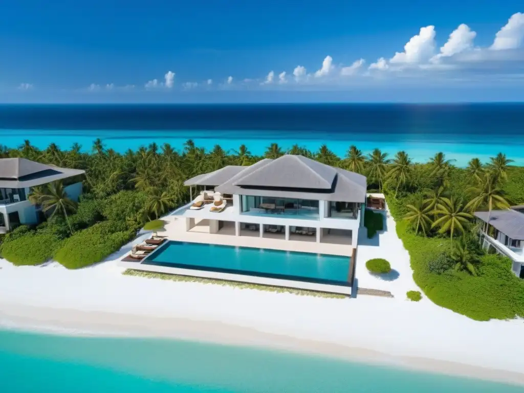 Propiedad de lujo frente a la playa: paraíso tropical Residencia de lujo frente al mar en destino tropical, con piscina infinita privada y vistas al océano al atardecer