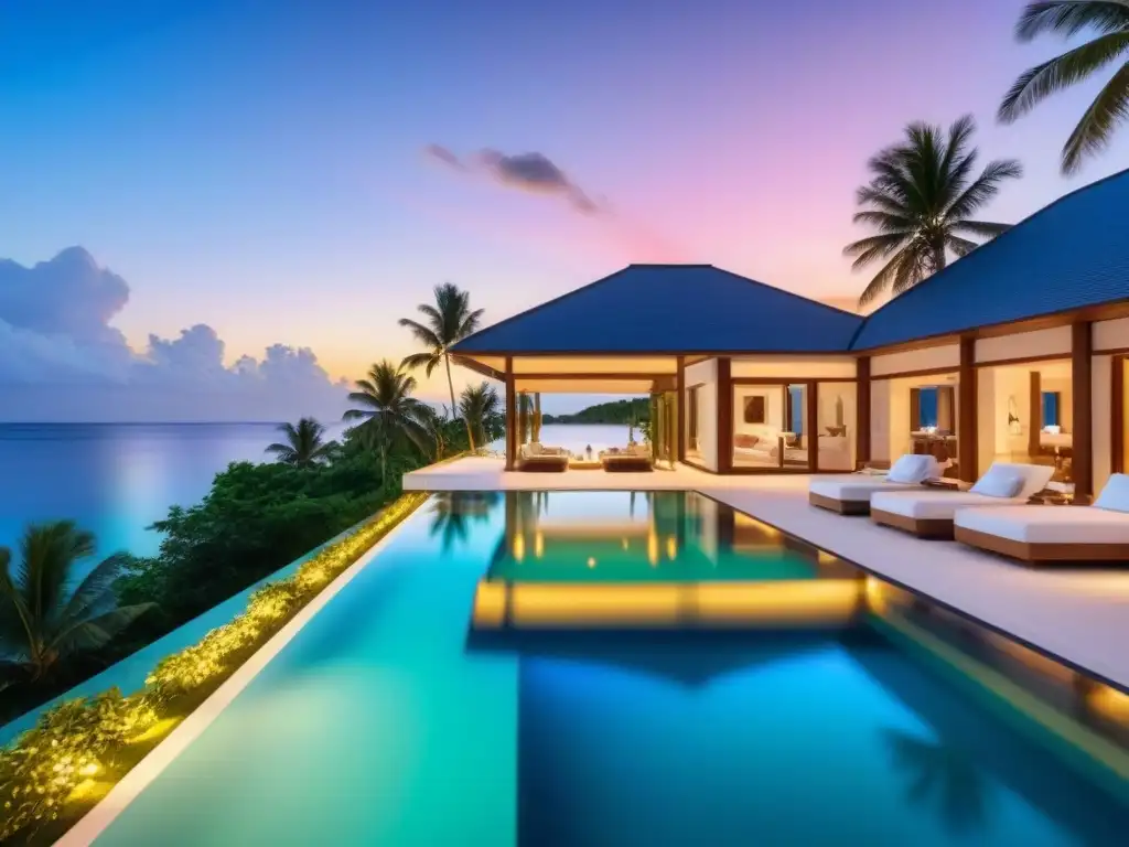 Villa de lujo en paraíso tropical con piscina infinita frente al mar Residencia de lujo en paraíso tropical con piscina infinita y vista al mar, ideal para Propiedades de tiempo compartido internacionales