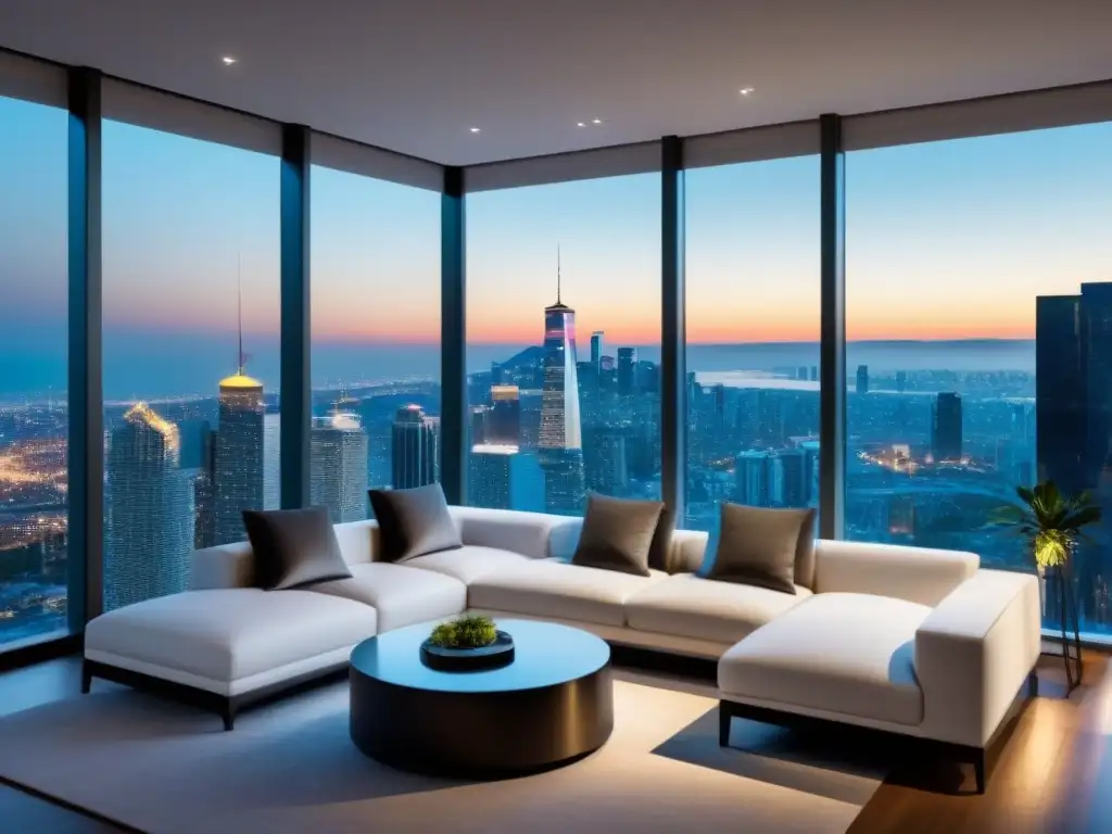 Hogar inteligente de lujo en la ciudad: tecnología y elegancia en armonía Residencia lujosa y automatizada en ciudad vibrante, integrando tecnología y lujo