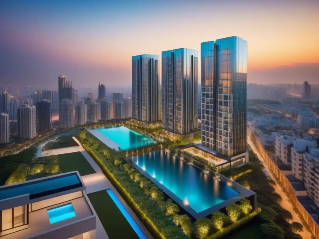 Condominio de lujo: arquitectura moderna en la ciudad Residencial de lujo en la ciudad: diseño moderno y opulento en el mercado inmobiliario internacional propiedades exclusivas