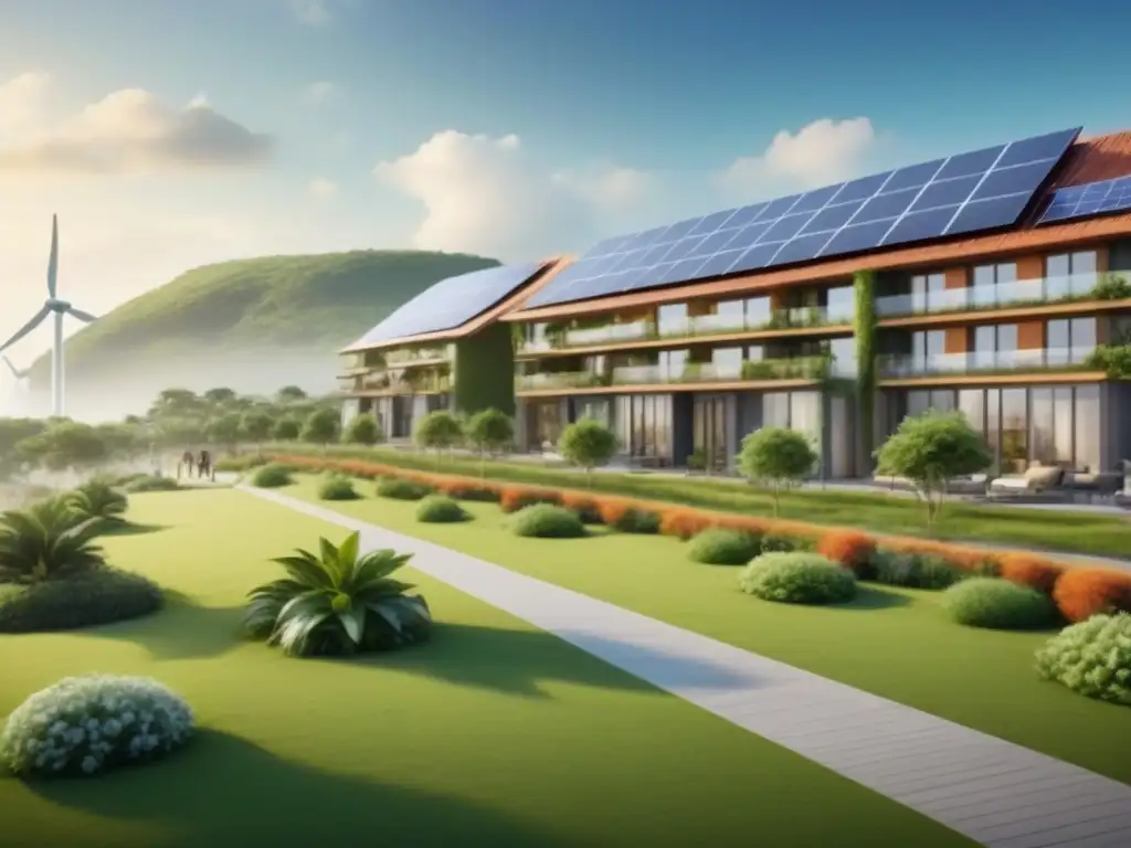 Resort eco-sostenible de lujo en entorno natural Un resort ecológico del futuro con diseño sostenible y actividades