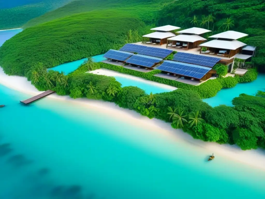 Ecoresort sostenible: lujo en armonía con la naturaleza Un resort ecológico internacional integrado con la naturaleza, donde los huéspedes disfrutan de actividades sostenibles