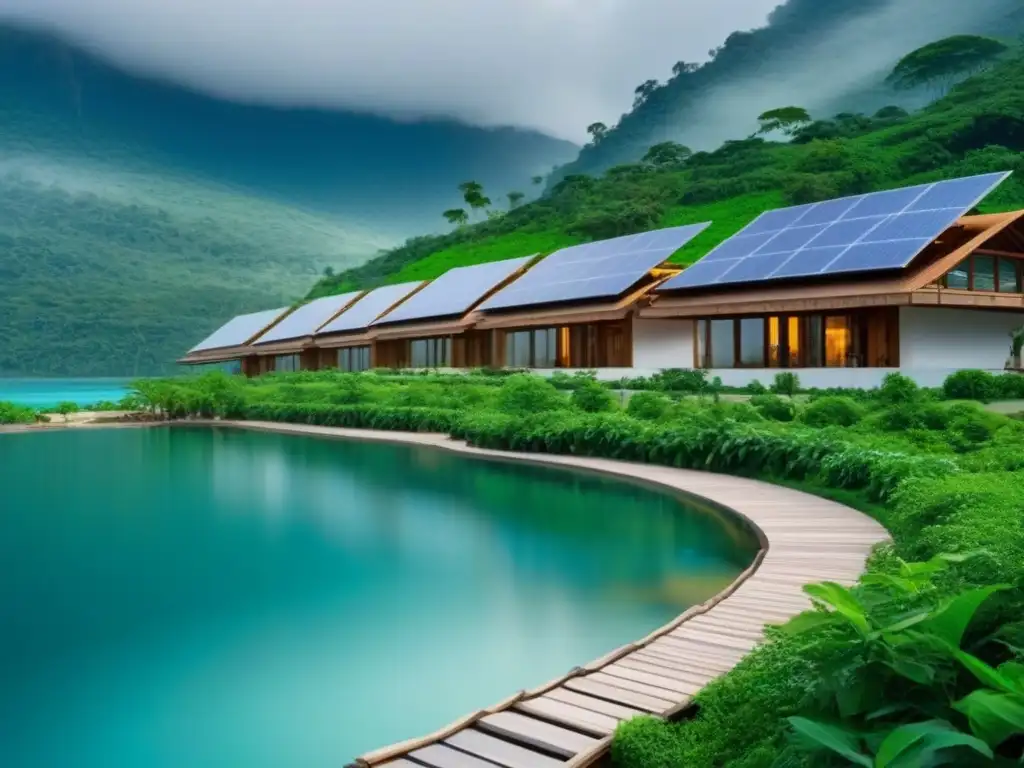 Resort ecológico de lujo entre la naturaleza exuberante Un resort ecológico de lujo integrado con la naturaleza