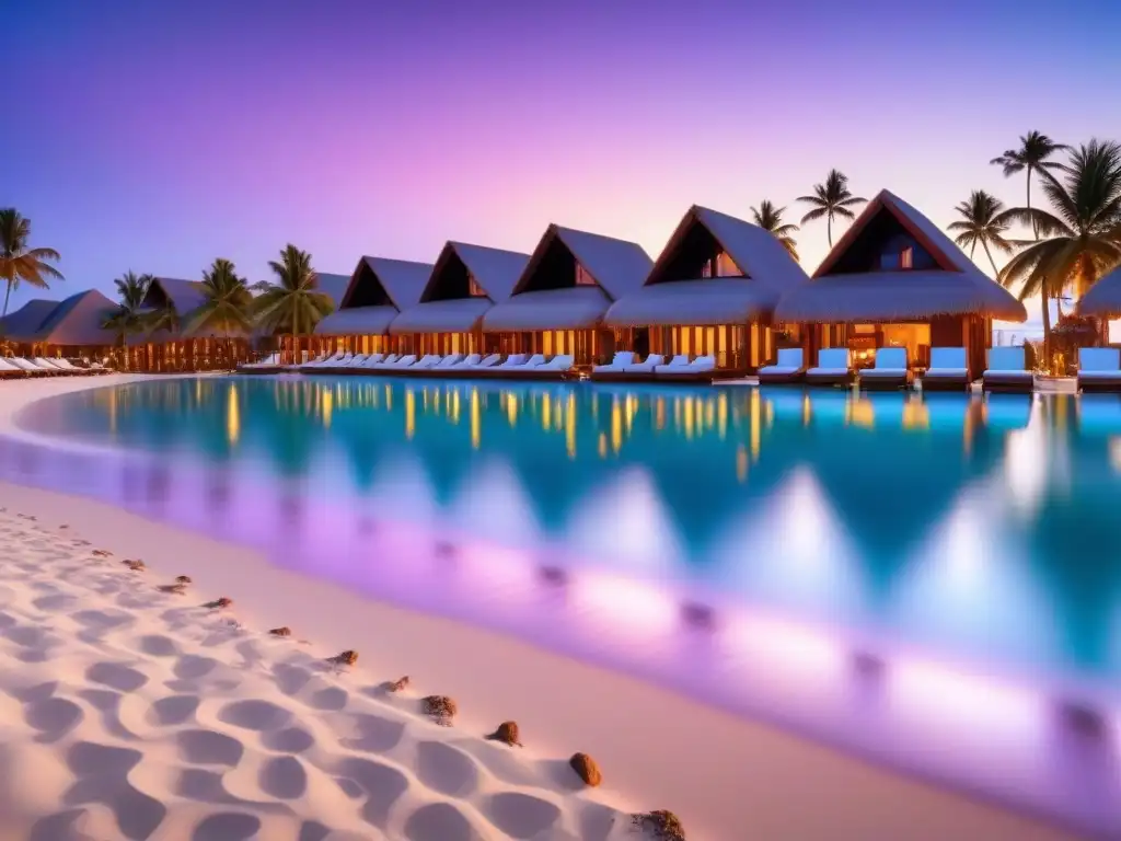 Resort de lujo frente al mar: atardecer único en 8k Resort de lujo frente a la playa al atardecer, estrategias rentabilidad gestión tiempos compartidos