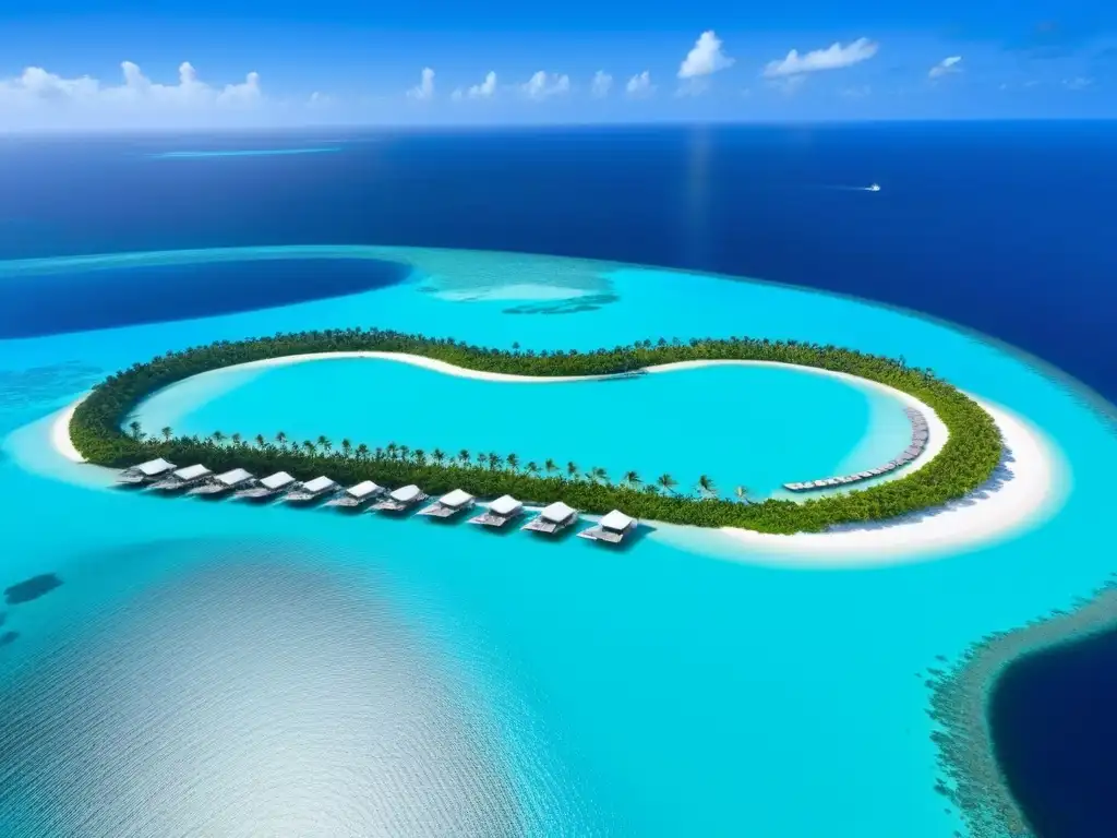 Paraíso exclusivo: isla privada con villas de lujo y aguas turquesa Resort de lujo en isla privada: opulencia y belleza natural se funden en un paraíso exclusivo